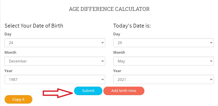 AGE DIFFERENCE CALCULATOR
